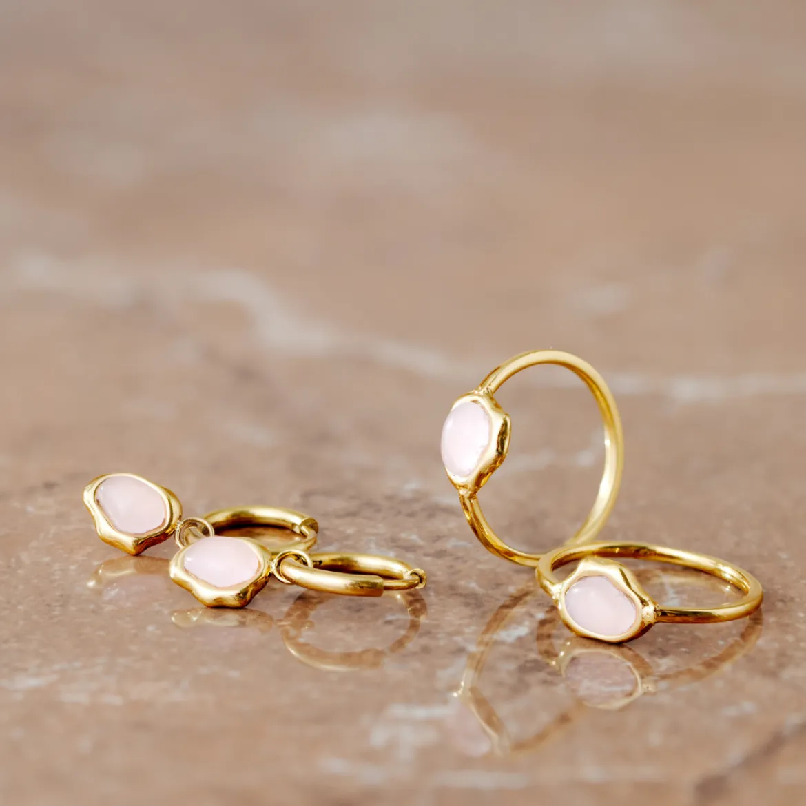 Lively Lisa Hoop Set Small Roségold
