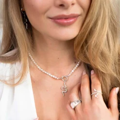 Lola Power Pearl Necklace Set Silber