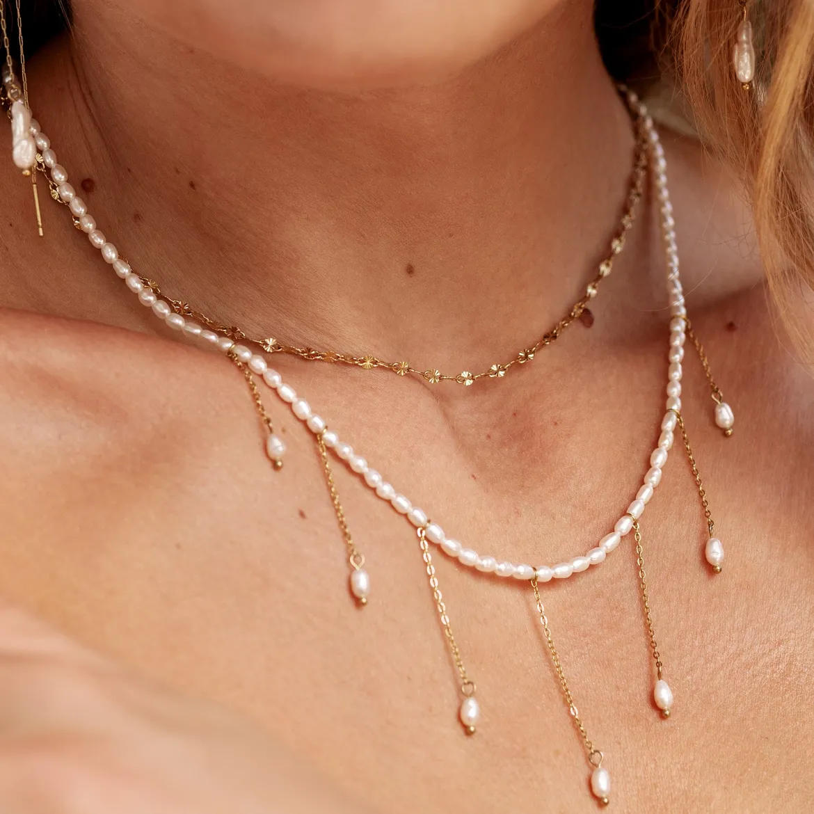 Lolas Love Pearl Power Necklace Gold