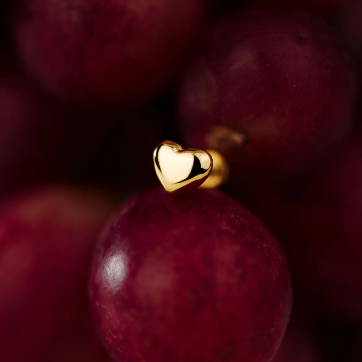 Lovely Heart Piercing Stud Roségold