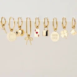 Lucky Clover Hoop Set Small Roségold