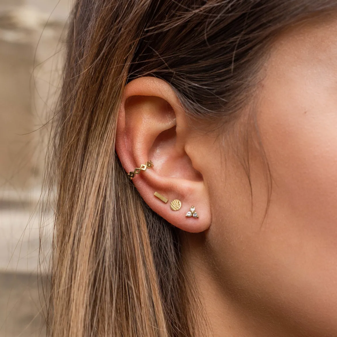 Luz Studs Gold