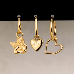 Melting Heart Hoop Set Medium Roségold