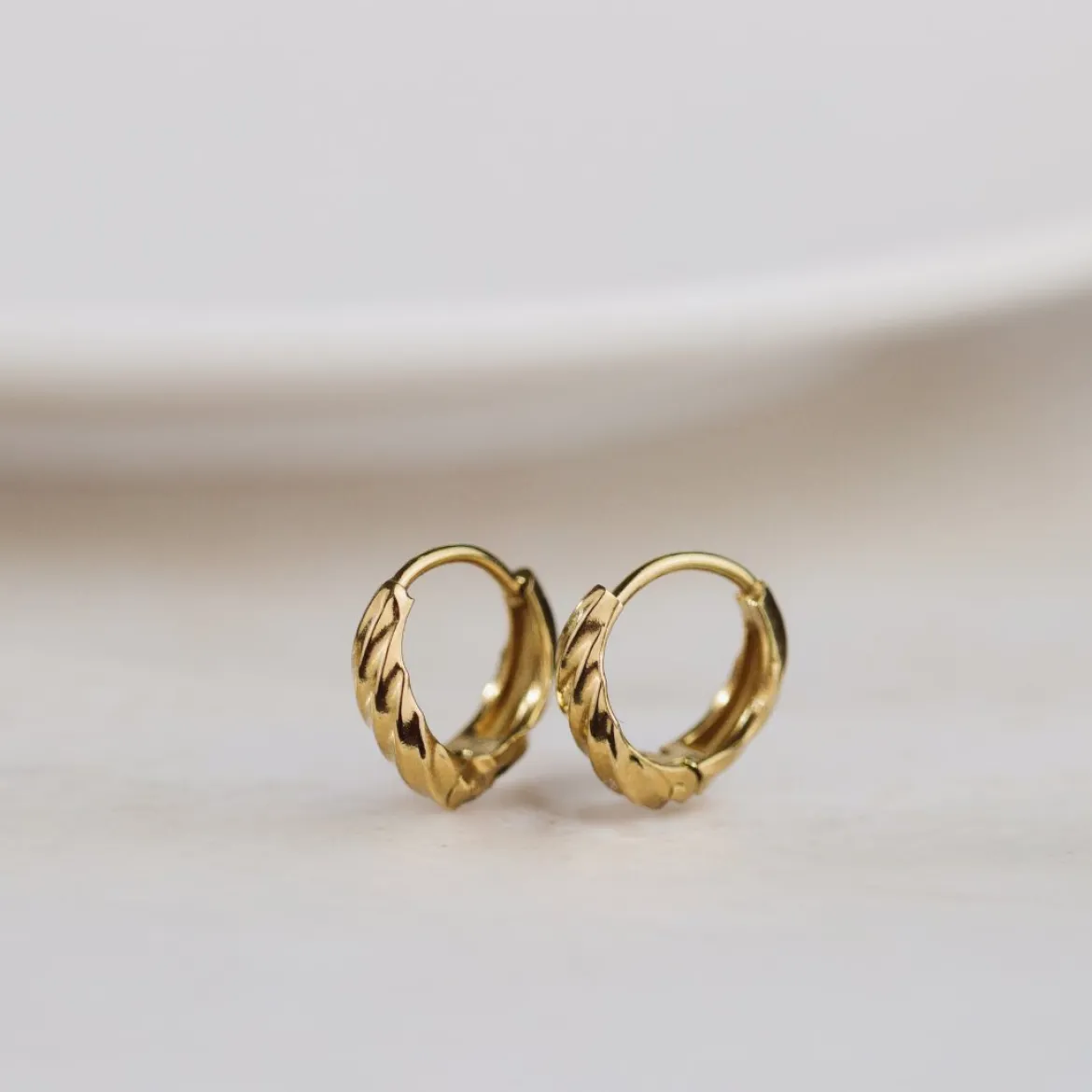 Mini Twist Hoops Roségold