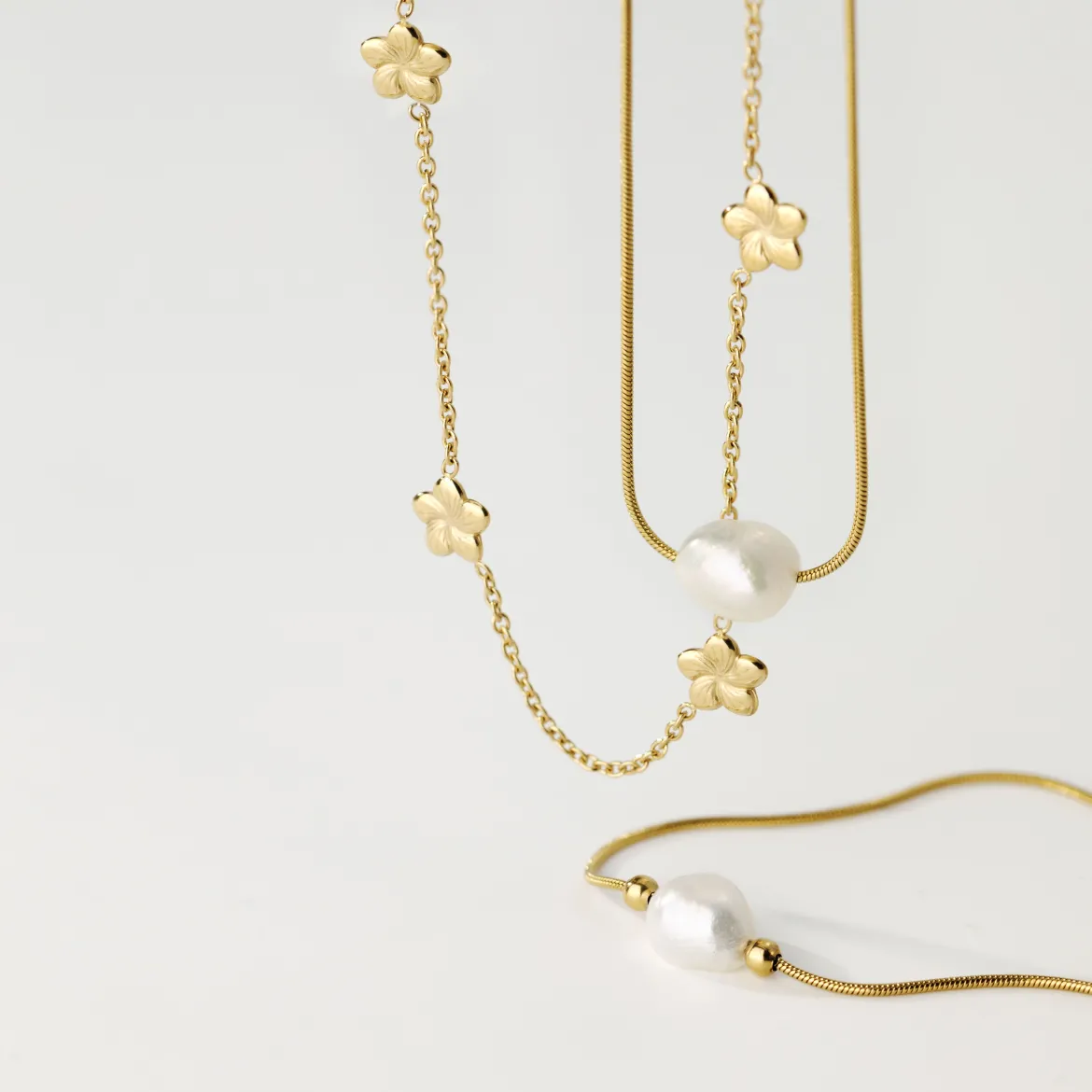 Minimalist Pearl Bracelet Silber