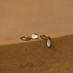 Mother of Pearls Hoop Set Roségold