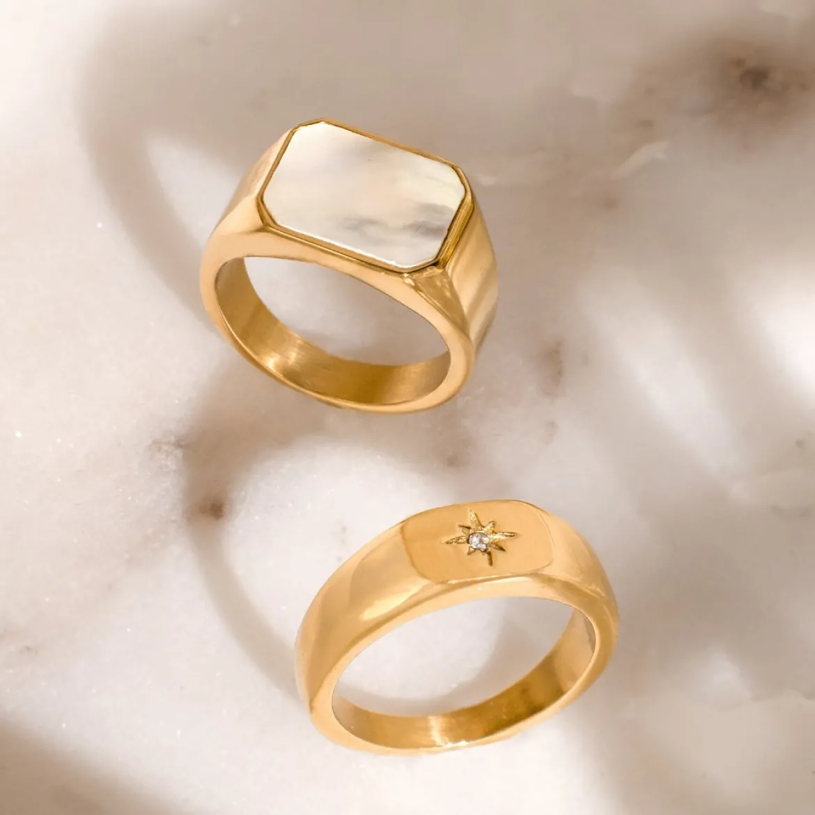 Mother of Pearls Ring Roségold