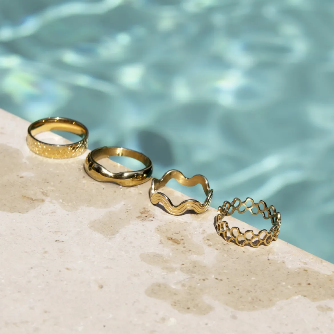 Ocean Depth Ring Roségold