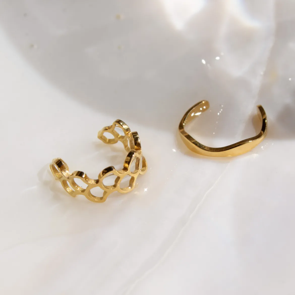 Offbeat Ear Cuff Gold