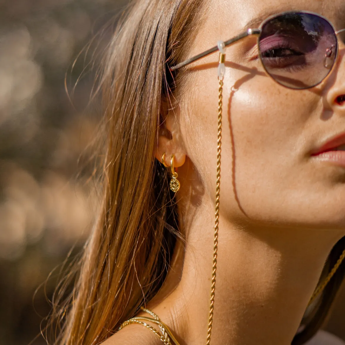 Olas Sunglasses Chain Gold