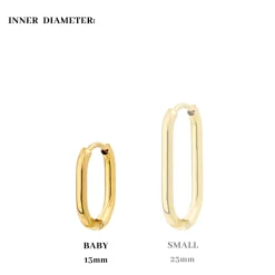 Oval Hoops Baby Roségold