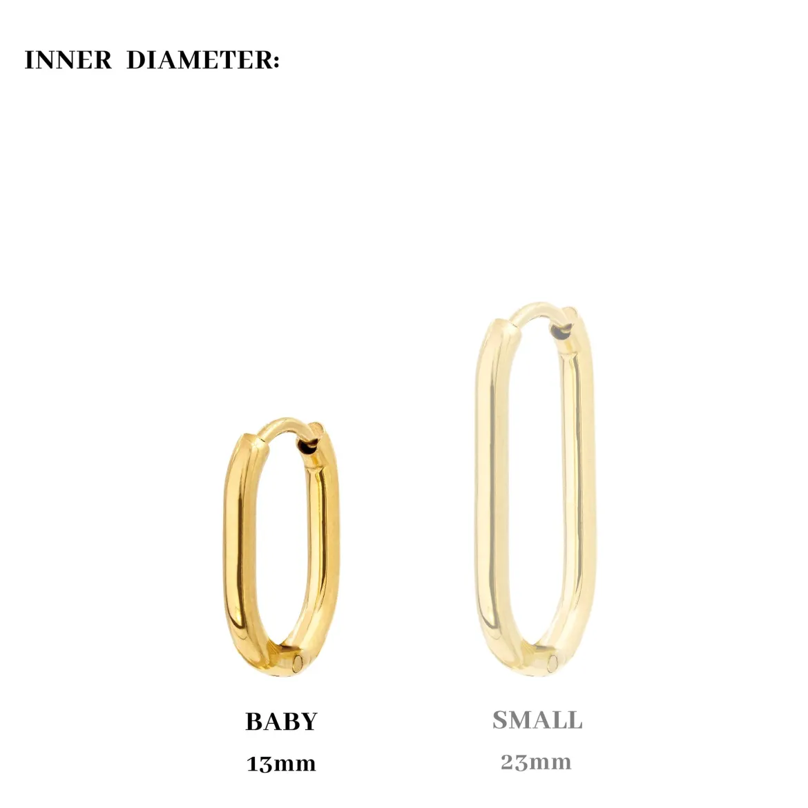 Oval Hoops Baby Roségold