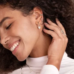 Oval Hoops Baby Silber