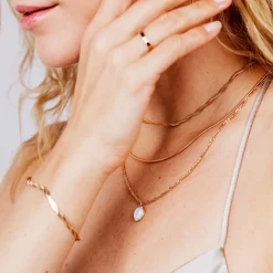 Oval Pendant Necklace Roségold