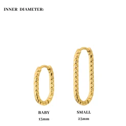 Oval Twisted Hoop Bundle Roségold