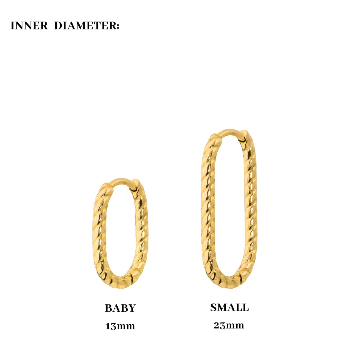 Oval Twisted Hoop Bundle Roségold