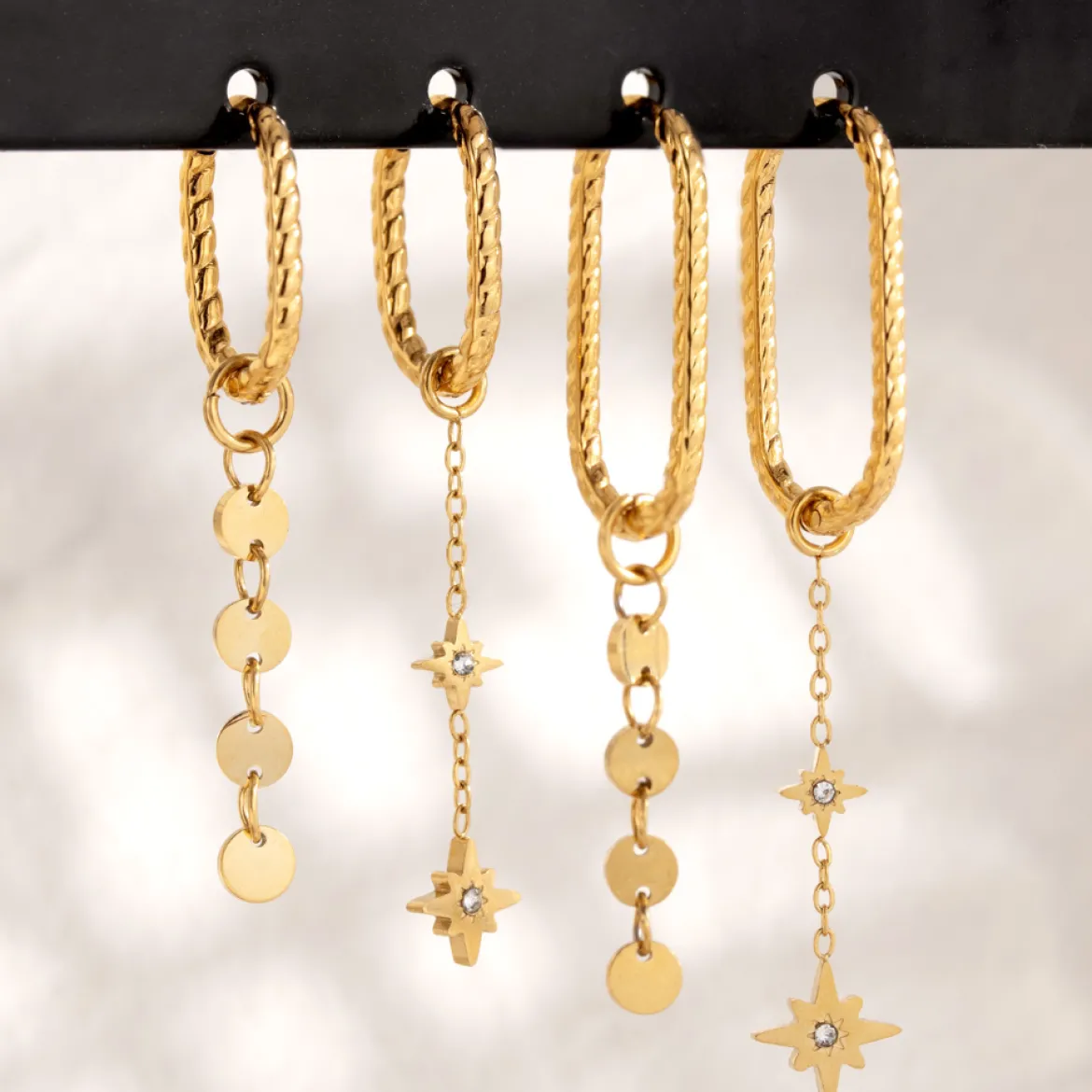 Oval Twisted Hoops Baby Roségold