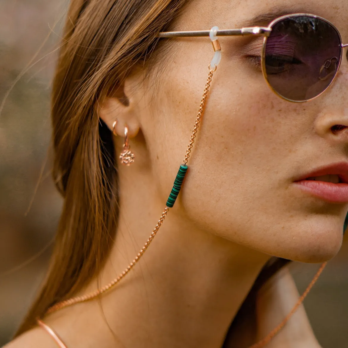 Palmera Sunglasses Chain Roségold