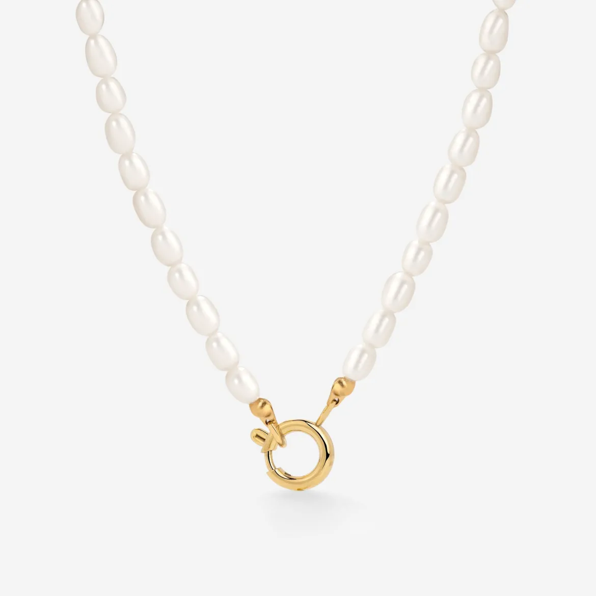 Pearly Charm Necklace Gold