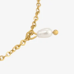 Perla Blanco Anklet Gold