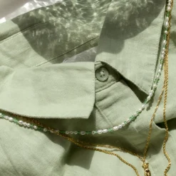 Perlita Verde Necklace Silber
