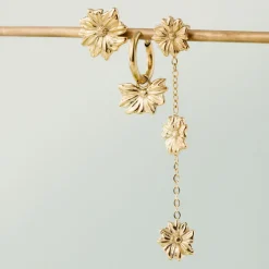 Petal Fall Studs Gold