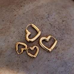 Phat Heart Hoop Bundle Silber