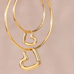 Phat Heart Hoops Large Roségold