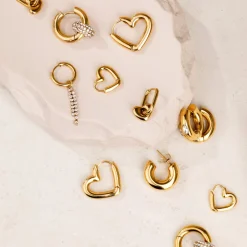 Phat Heart Hoops Small Roségold
