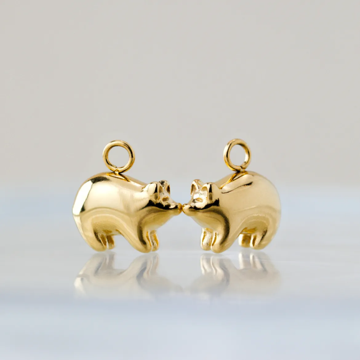 Piggy Hoop Set Small Roségold