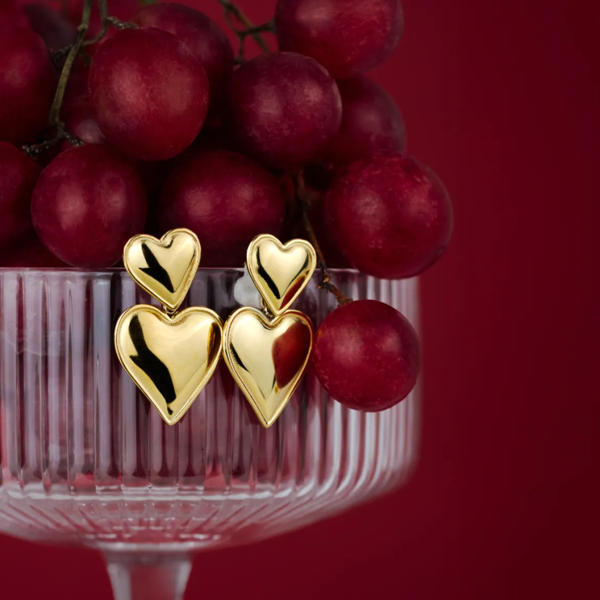 Pillow Hearts Earrings Silber