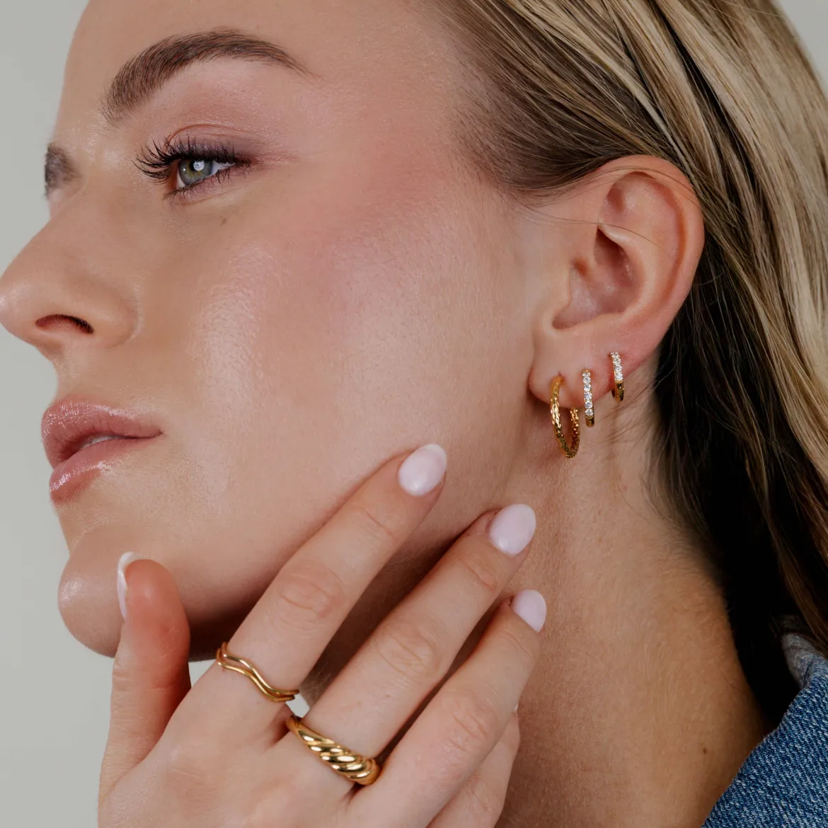 Prism Hoops Medium Roségold