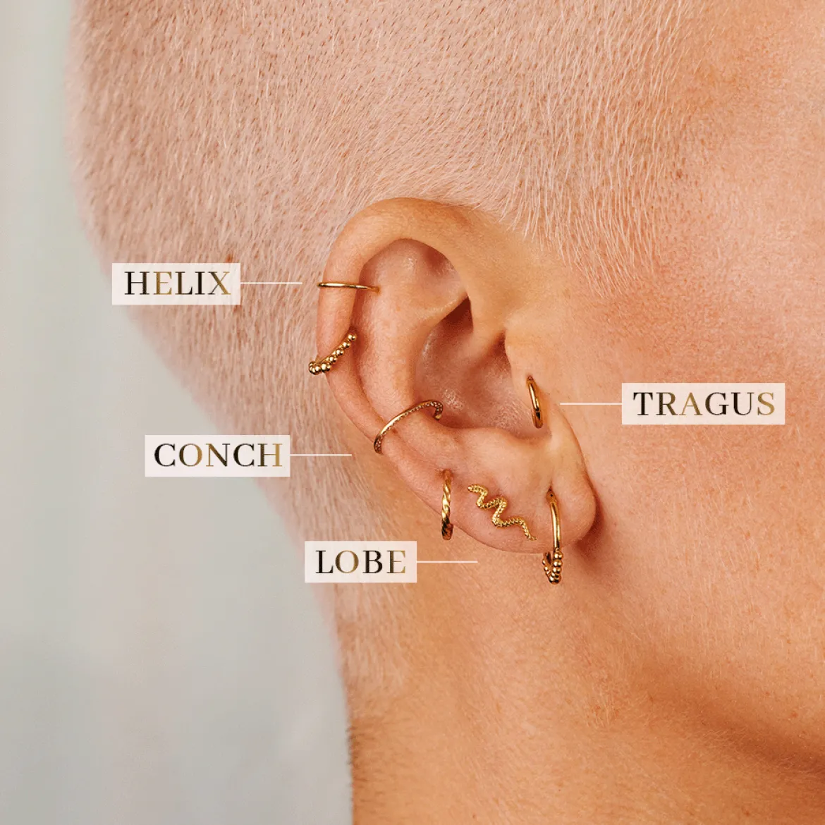 Radiant Click Piercing Gold