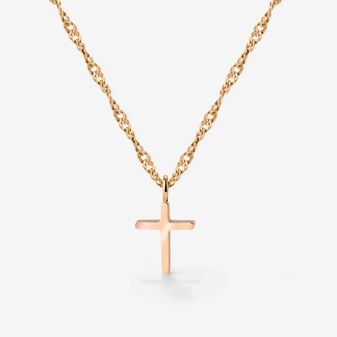 Saints Cross Necklace Roségold