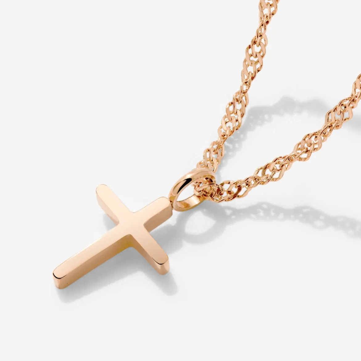 Saints Cross Necklace Roségold