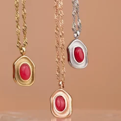 Scarlet Treasure Necklace Silber