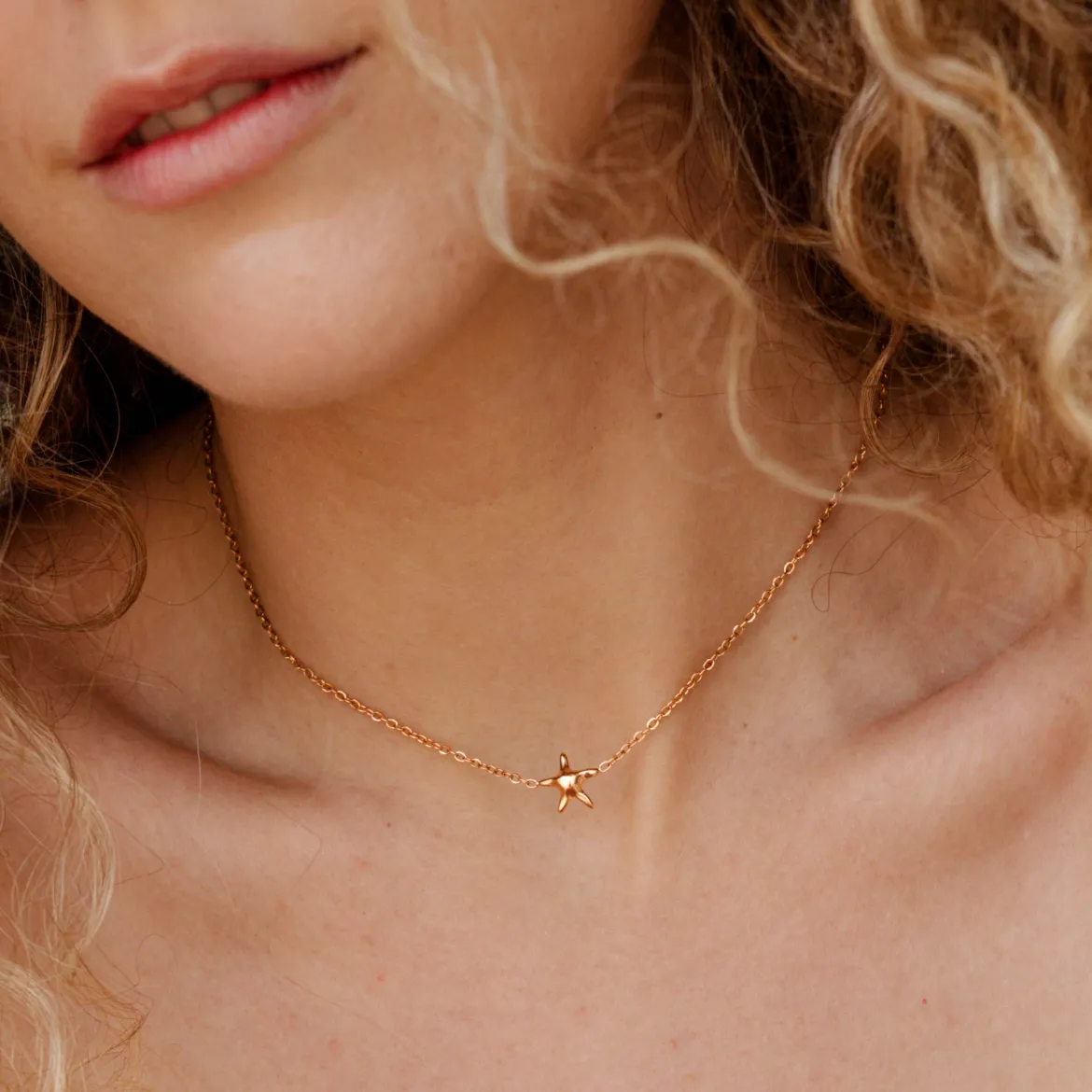 Sea Star Choker Roségold