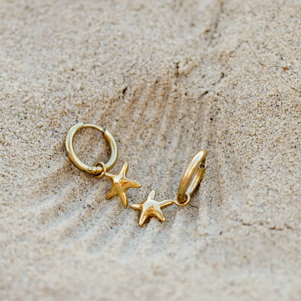 Sea Star Hoop Set Small Gold