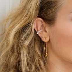 Shiny Ines Stud Earring Gold