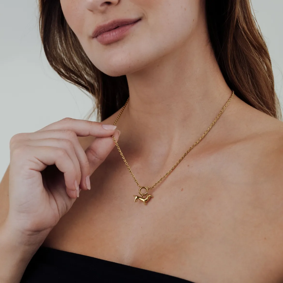 Shorty Rope Chain Necklace Set Gold