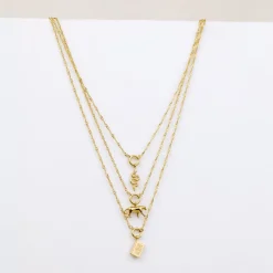 Singapore Chain Charm Necklace Set
