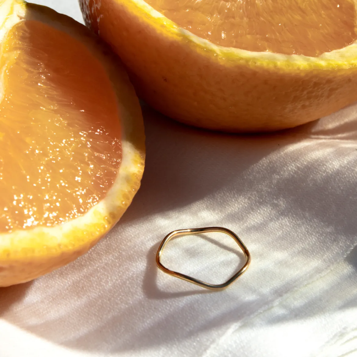 Slim Wave Ring Gold