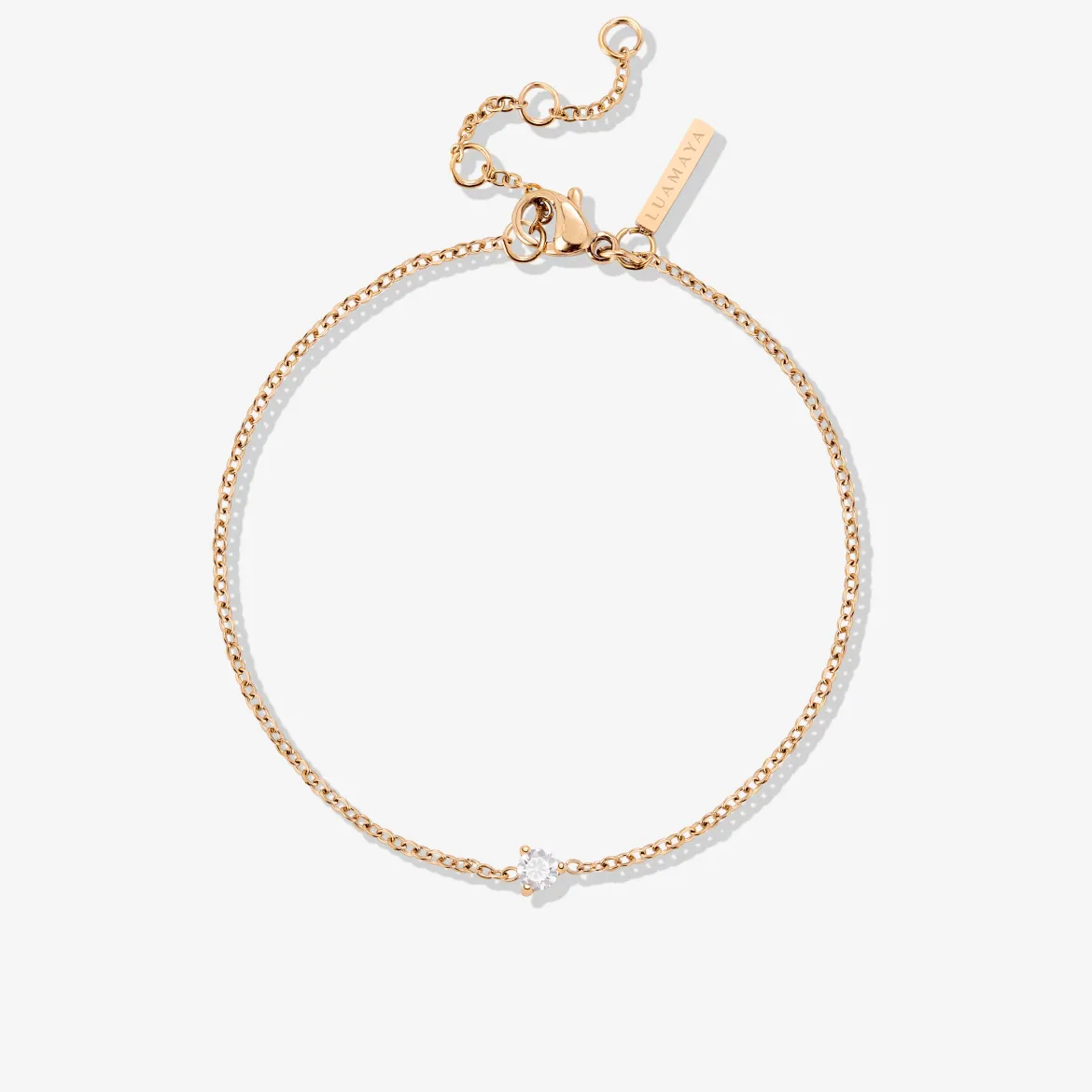 Solitaire Stone Bracelet Roségold