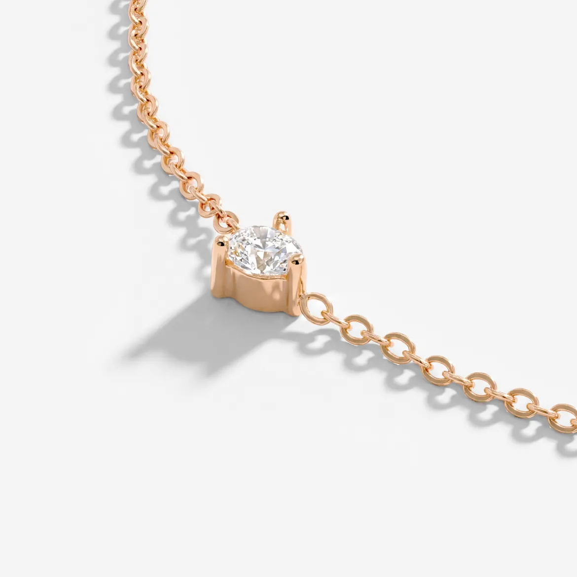 Solitaire Stone Bracelet Roségold
