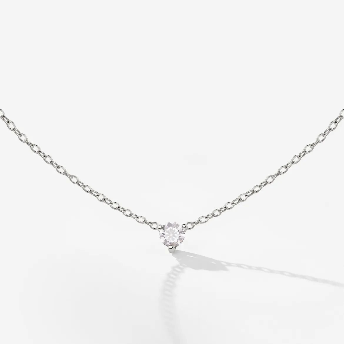 Solitaire Stone Choker Silber