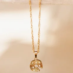 Sparkling Donut Necklace Roségold