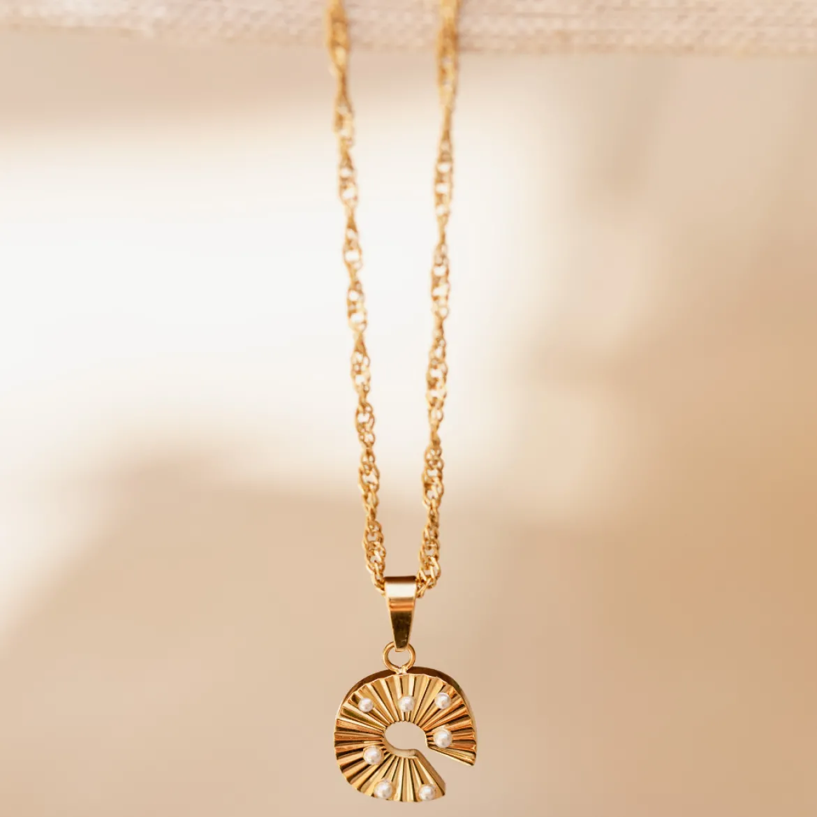 Sparkling Donut Necklace Roségold