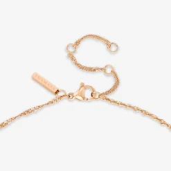 Sparkling Pink Petal Necklace Roségold