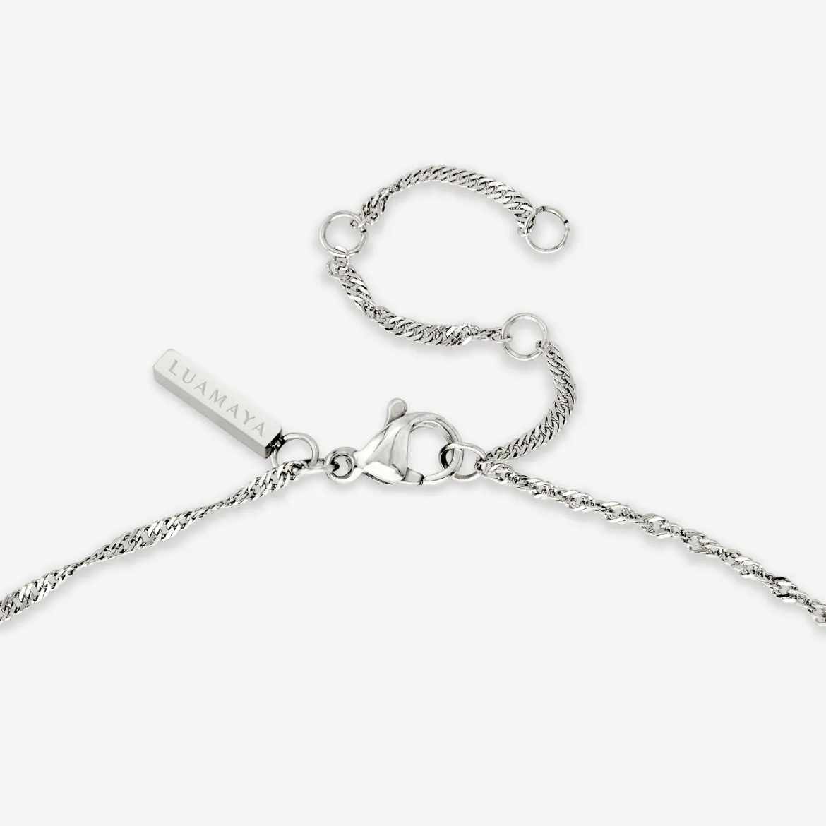 Sparkling Purple Petal Necklace Silber