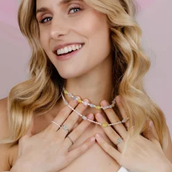 Spring Pastels Necklace Silber